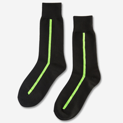 [앤더슨벨]UNISEX Side Line Socks aaa052 Neon