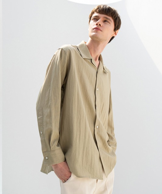 [밈더워드로브] CRINKLE Comfortable Shirt_Khaki