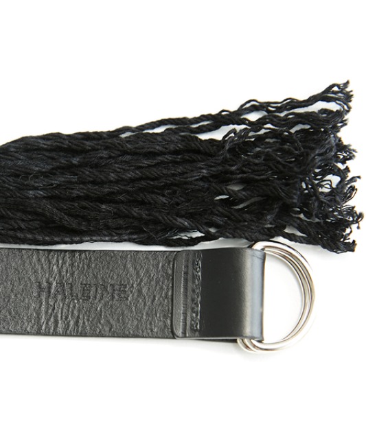 [알렌느] BLACK tassle leather belt(NA302)