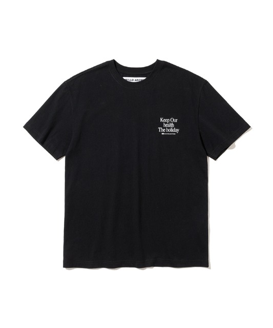 [밀로] 홀리데이 시그니처 티셔츠 [블랙]