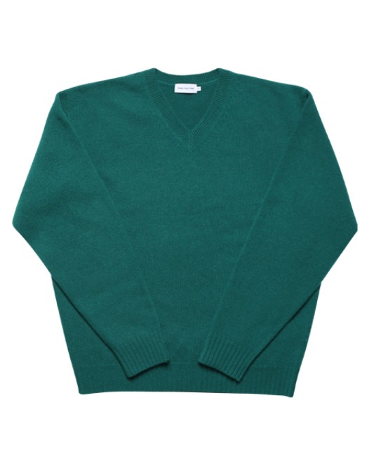 [스테디에브리웨어] Cozy Wool Cashmere V-neck Knit (Green)