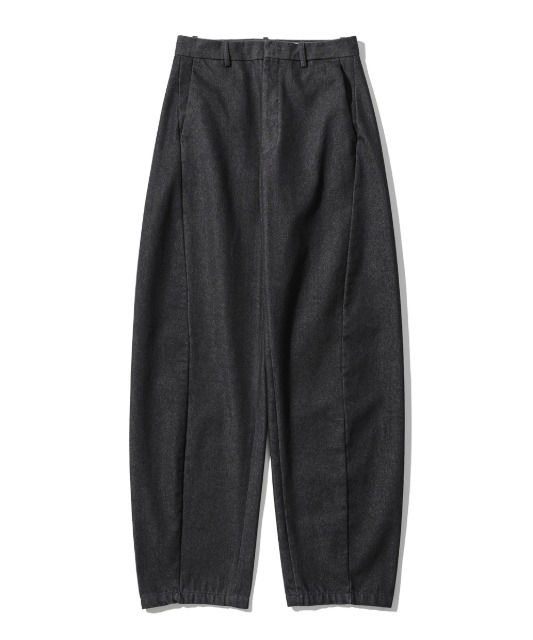 [인템포무드]Curved Wide Denim Pants_Dark Gray