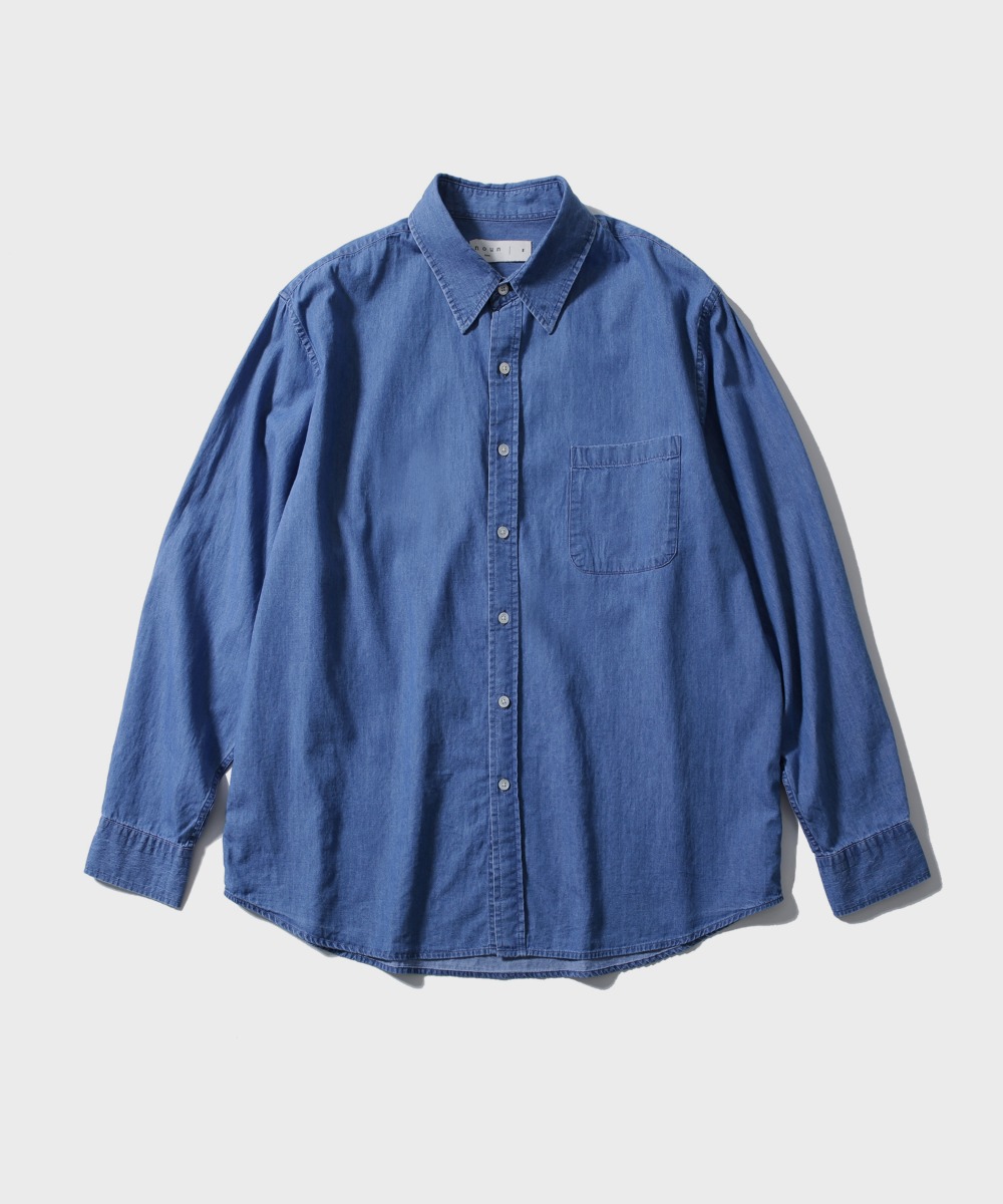 [노운] daily denim shirt (blue)