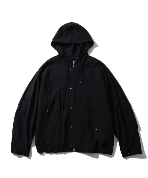 [노운] hooded volume jacket (black)