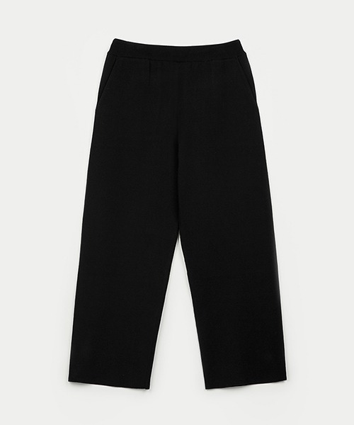 [소신] Milano Ribbed Knit Pants - Black