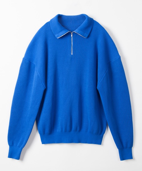 [마티스더큐레이터] half zip knit COBALT BLUE