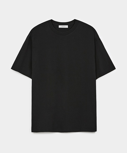[소신] Silky Cotton Half T-shirts - Black