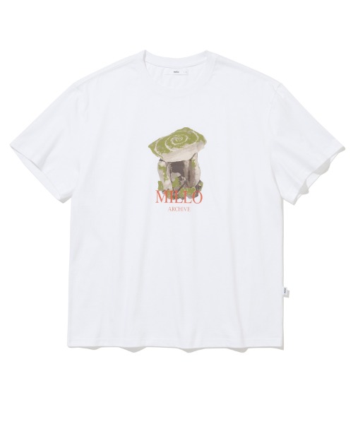 [밀로] Vintage Stone T-Shirt [White]