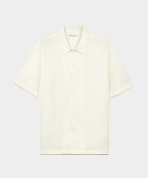 [소신] Basket Weave Half Shirts - Cream