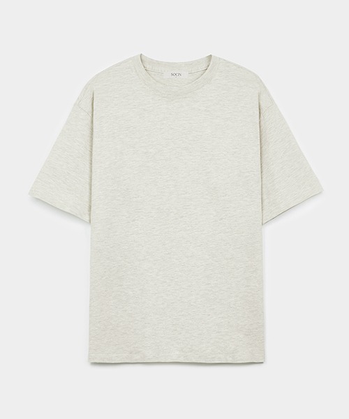 [소신] Silky Cotton Half T-shirts - Oatmeal