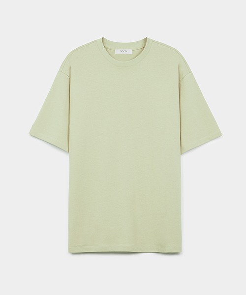 [소신] Silky Cotton Half T-shirts - Sage Green
