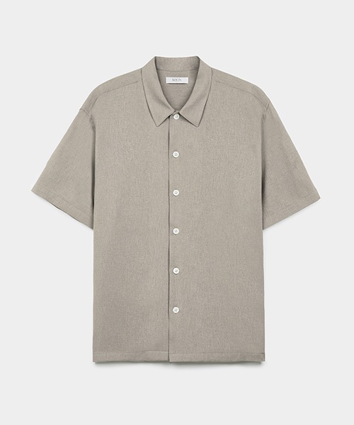 [소신] Basket Weave Half Shirts - Khaki