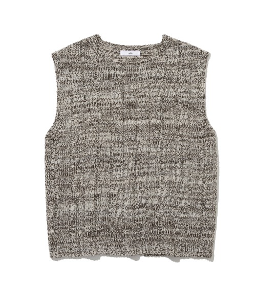 [밀로] Mixed Combo Knit Vest [Sand]