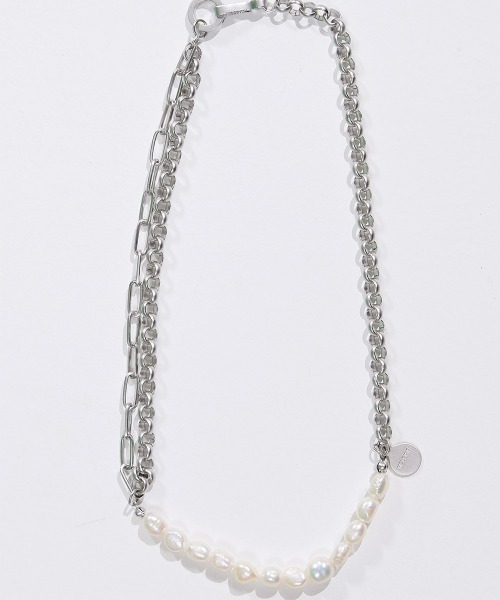 [알렌느] PEARL metal mix necklace(PA013)