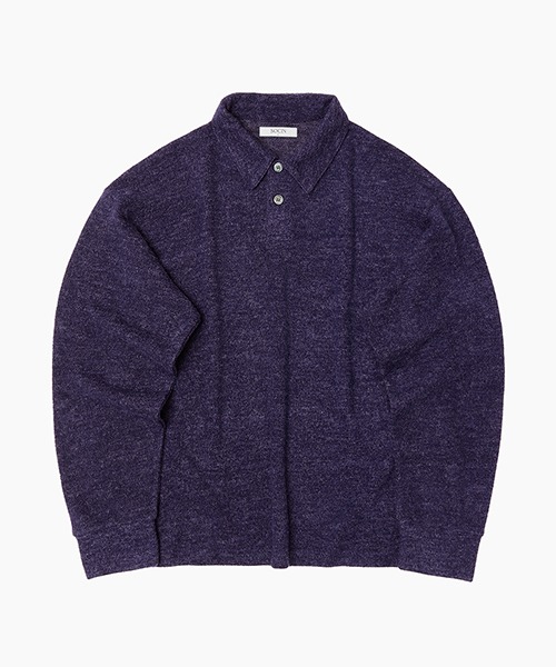 [소신] Soft Felted Collar T-Shirts - Purple