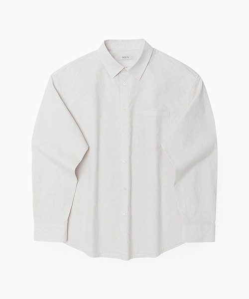 [소신] Micro Stripe Cotton Shirts - Ivory