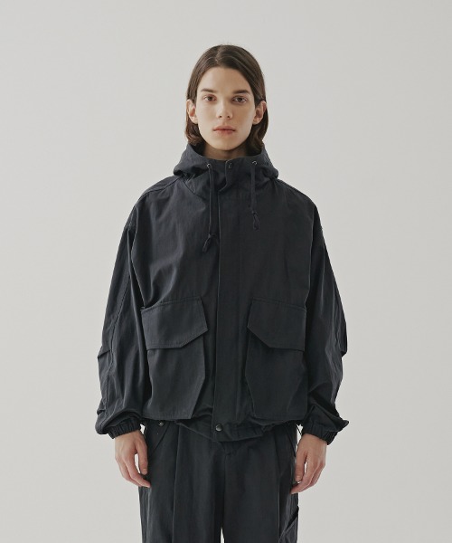 [노운] hooded jacket (navy)