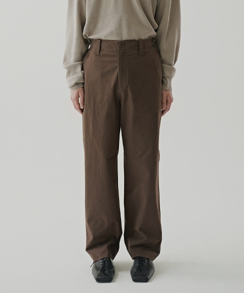 [노운] straight chino pants (brown)
