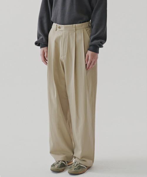 [노운] wide chino pants (beige)