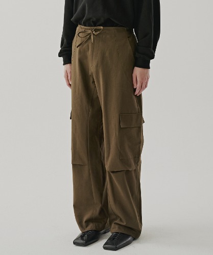 [노운] wide cargo pants (khaki brown)