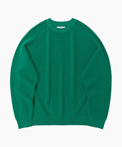 [소신] Fine Cotton Round Rib Knit - Green