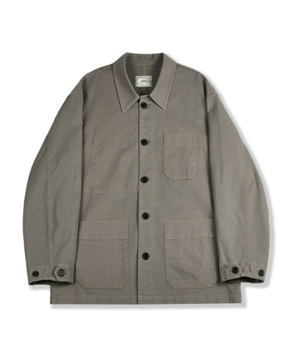 [퍼렌] 23SPRING french work jacket_steel gray (cotton ver.)