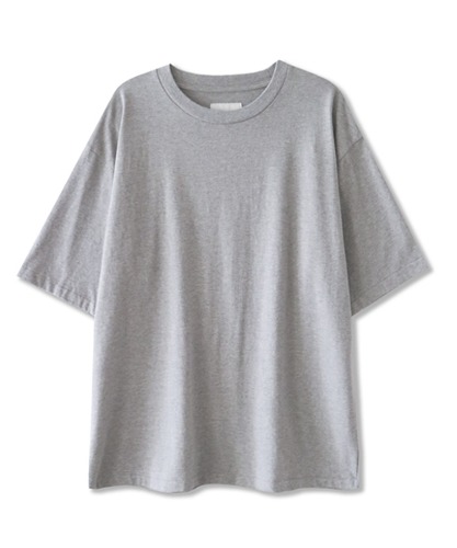 [퍼렌] oversized 1/2 T-shirts_melange gray