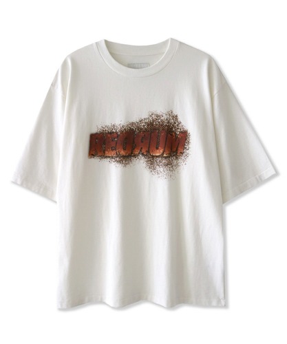 [퍼렌] vintage print 1/2 T-shirts [REDRUM]_off white