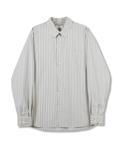 [퍼렌] 23AW relaxed shirts_beige stripe