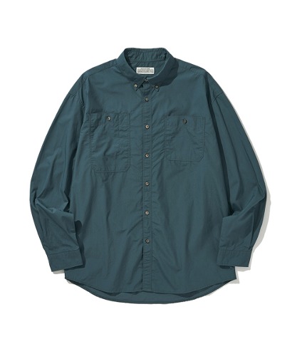 [히즈핸더] TYPEWRITER CLOTH B.D. WORK SHIRTS BLUE GREEN