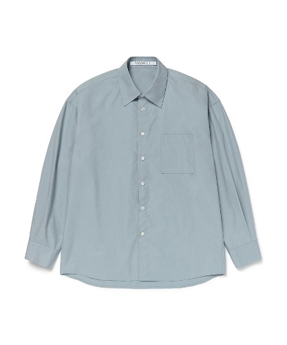 [패러킷] 세미오버핏 코튼 드레스 셔츠 (그레이시 블루)