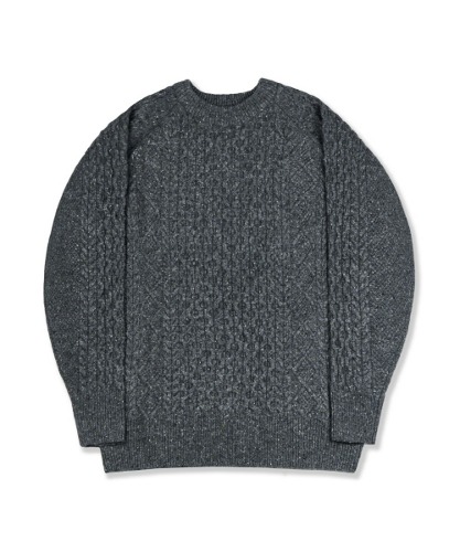 [퍼렌] aran fisherman sweater (NEP)_gray