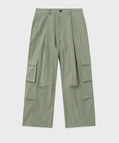 [노운] twist cargo nylon pants (olive green)