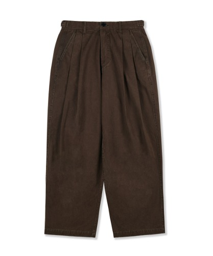 [퍼렌] wide chino trousers_brown