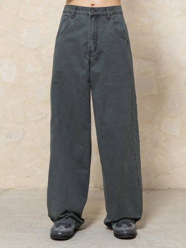[비긴202] Vintage Cotton Pants [Washed Charcoal]