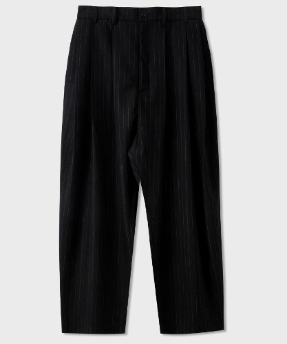 [노운]  wide tapered pants (stripe black)