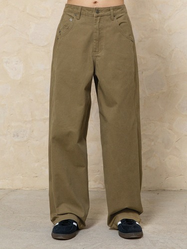[비긴202] Vintage Cotton Pants [Washed Beige]